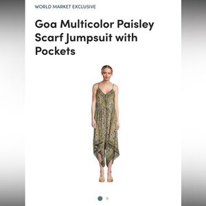 World Market Goa Paisley Jumpsuit